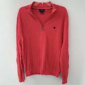 346 Brooks Brothers Linen Blend 1/4 Zip Pullover
